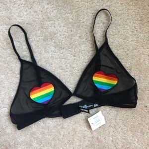Rainbow heart bralette